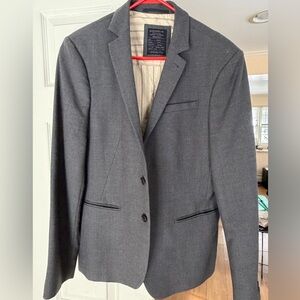 AllSaints Archive Charcoal Wool Blazer - 40 Slim Fit - Italian Cloth